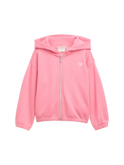 Kinder Tom Tailor Denim Hoodie Sweatjacke mit Stickerei