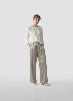 Damen Lecomte Hose in Glanzoptik