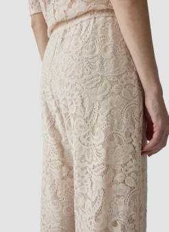 Damen Lecomte Hose mit floraler Spitze