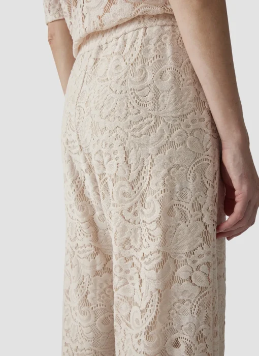 Damen Lecomte Hose mit floraler Spitze