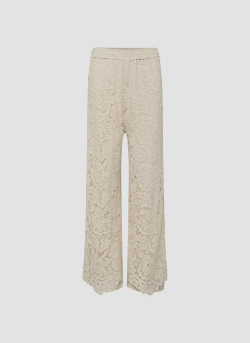 Damen Lecomte Hose mit floraler Spitze