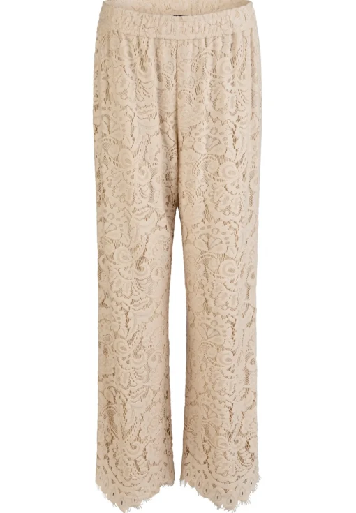 Damen Lecomte Hose mit floraler Spitze