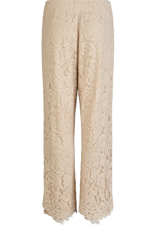 Damen Lecomte Hose mit floraler Spitze