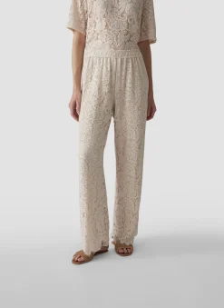 Damen Lecomte Hose mit floraler Spitze