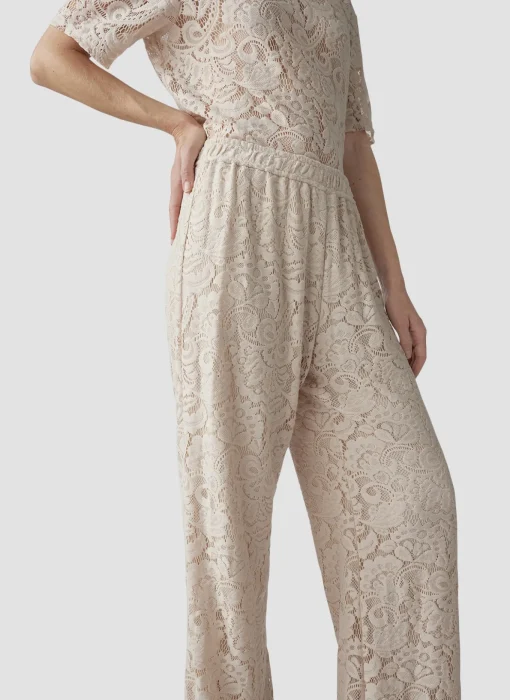 Damen Lecomte Hose mit floraler Spitze