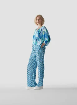 Damen Lecomte Hose mit grafischem Muster