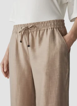 Damen Lecomte Hose mit Leinen