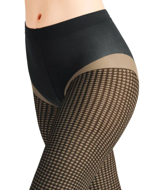 Damen Falke Houndstooth Strumpfhose 15 DEN