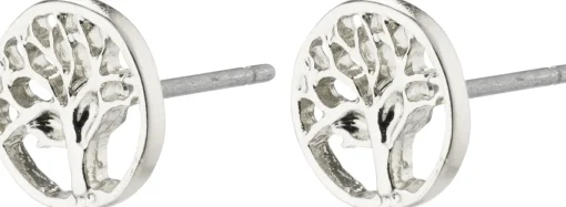 Damen Pilgrim IBEN recycelte Ohrstecker, versilbert
