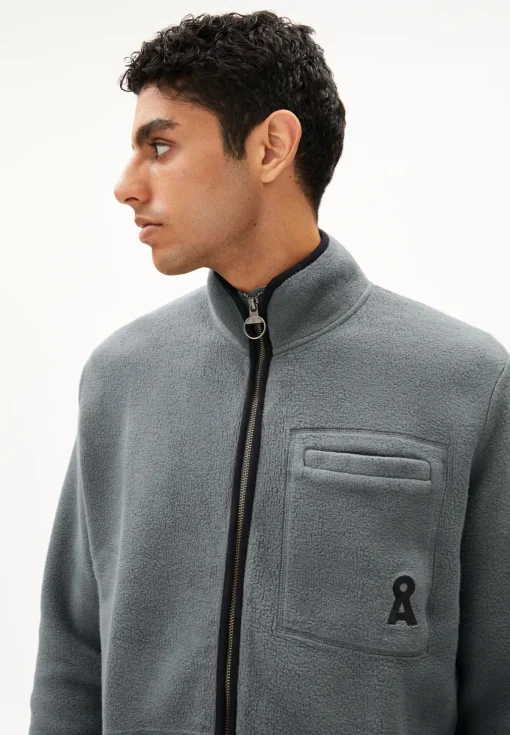 Herren armedangels Jacke aus Bio-Baumwolle AABLEO FLEECE JACKET
