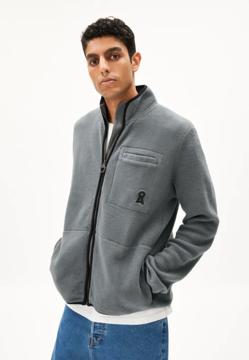 Herren armedangels Jacke aus Bio-Baumwolle AABLEO FLEECE JACKET