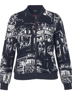 Damen Frapp Jacke Kragen Zipper