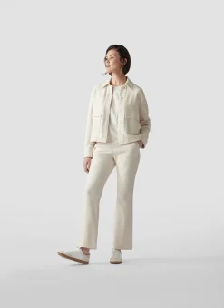 Damen Lecomte Jacke mit aufgesetzten Taschen und Hemdkragen