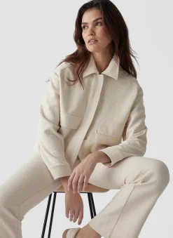 Damen Lecomte Jacke mit aufgesetzten Taschen und Hemdkragen