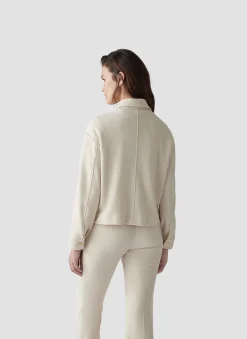 Damen Lecomte Jacke mit aufgesetzten Taschen und Hemdkragen