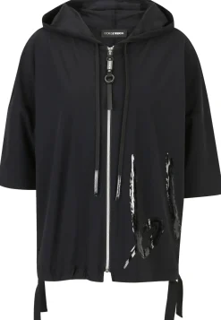 Damen Doris Streich Jacke mit Reißverschluss und dekorativem Motivprint