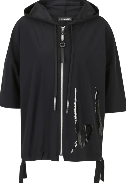 Damen Doris Streich Jacke mit Reißverschluss und dekorativem Motivprint