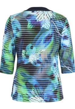 Damen Doris Streich Jacke mit Reißverschluss und dekorativem Motivprint