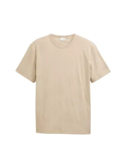 Herren Tom Tailor Jacquard T-Shirt mit Palmen-Motiv