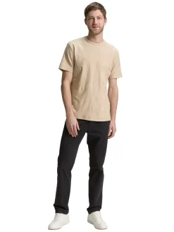 Herren Tom Tailor Jacquard T-Shirt mit Palmen-Motiv