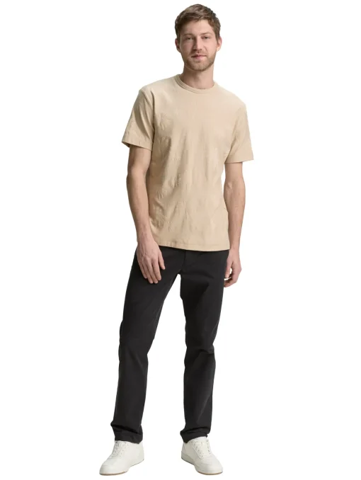 Herren Tom Tailor Jacquard T-Shirt mit Palmen-Motiv