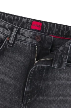 Damen Hugo Red Jeans aus festem schwarzen Denim