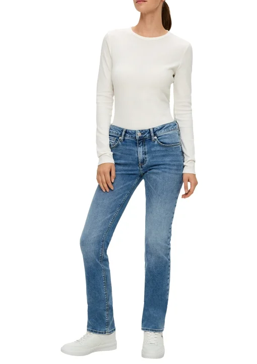 Damen QS Jeans Catie - Slim Fit - Mid Rise - Straight Leg