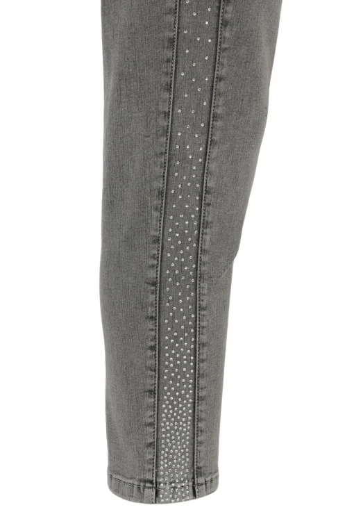 Damen Doris Streich Jeans Hose mit Strass-Steinchen