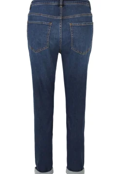 Damen Doris Streich Jeans Hose mit Vintage-Löchern und Strass-Steinchen