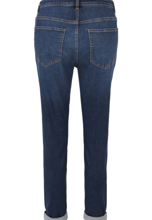 Damen Doris Streich Jeans Hose mit Vintage-Löchern und Strass-Steinchen