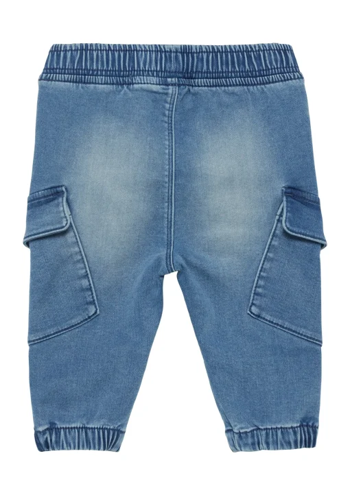 Kinder s.Oliver Jeans im Loose Fit mit Elastikbund und Cargo-Taschen