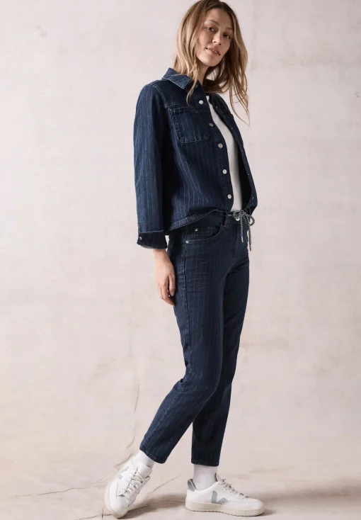 Damen Cecil Jeans im Nadelstreifen-Look