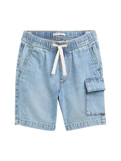 Kinder Tom Tailor Denim Jeans Shorts mit Kordelzug