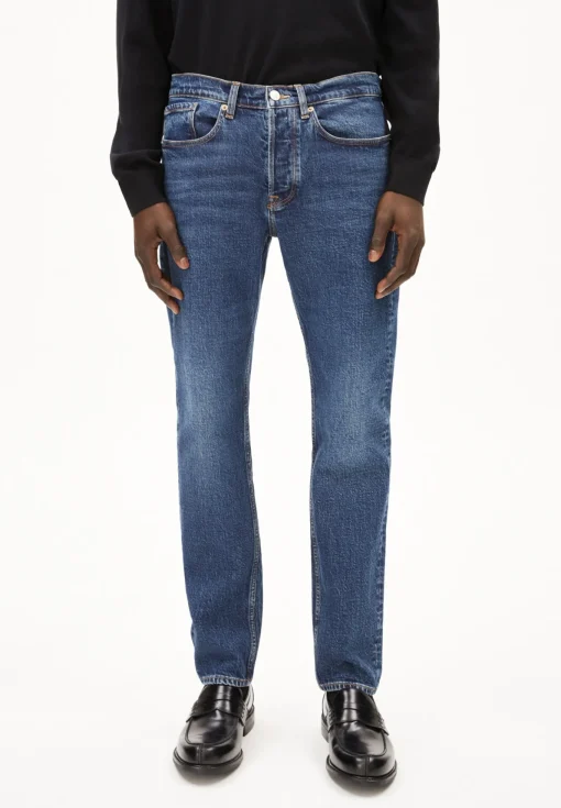 Herren armedangels Jeans Straight Leg Mid Waist Bio-Baumwoll Mix Comfort-Stretch DYLAANO