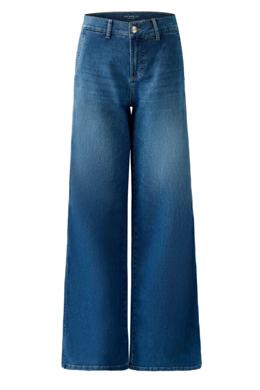 Damen Oui Jeans THE WIDE LEG mid waist, long