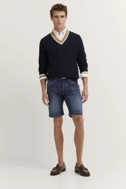 Herren Bugatti Jeans-Bermuda