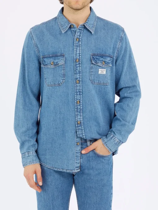 Herren GUESS JEANS Jeanshemd