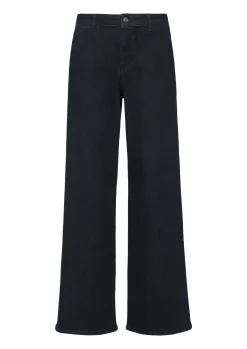 Damen Comma Jeans-Hose mit Waschung und Wide Leg im Loose Fit