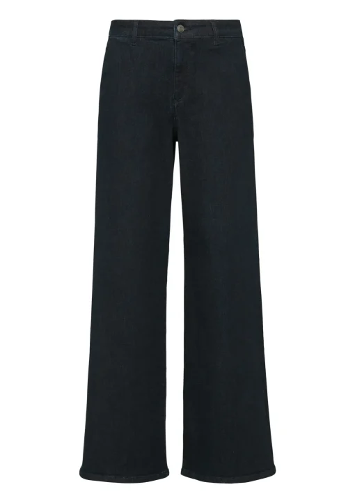 Damen Comma Jeans-Hose mit Waschung und Wide Leg im Loose Fit