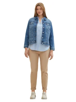 Damen TOM TAILOR Plus Jeansjacke mit Bio-Baumwolle