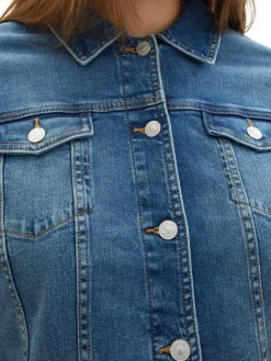 Damen TOM TAILOR Plus Jeansjacke mit Bio-Baumwolle