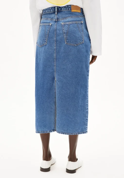 Damen armedangels Jeansrock aus recycelter Baumwolle KAALYKE