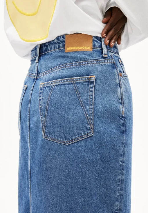 Damen armedangels Jeansrock aus recycelter Baumwolle KAALYKE