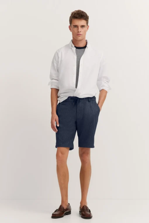 Herren Bugatti Jersey-Bermuda mit Kordelzug