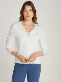 Damen Tommy Hilfiger Jersey-Cardigan mit Rundhalsausschnitt