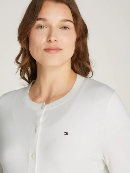 Damen Tommy Hilfiger Jersey-Cardigan mit Rundhalsausschnitt
