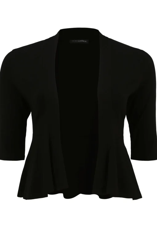 Damen Doris Streich Jersey-Jacke mit Schalkragen und Schößchen