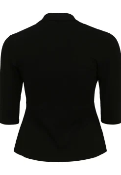 Damen Doris Streich Jersey-Jacke mit Schalkragen und Schößchen