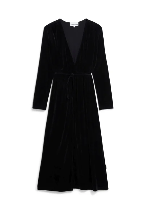 Damen armedangels Jerseykleid Regular Fit aus Samt VERLAAR