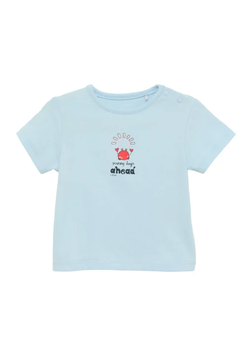 Kinder s.Oliver Jersey-Shirt aus Baumwolle mit Glitzerprint